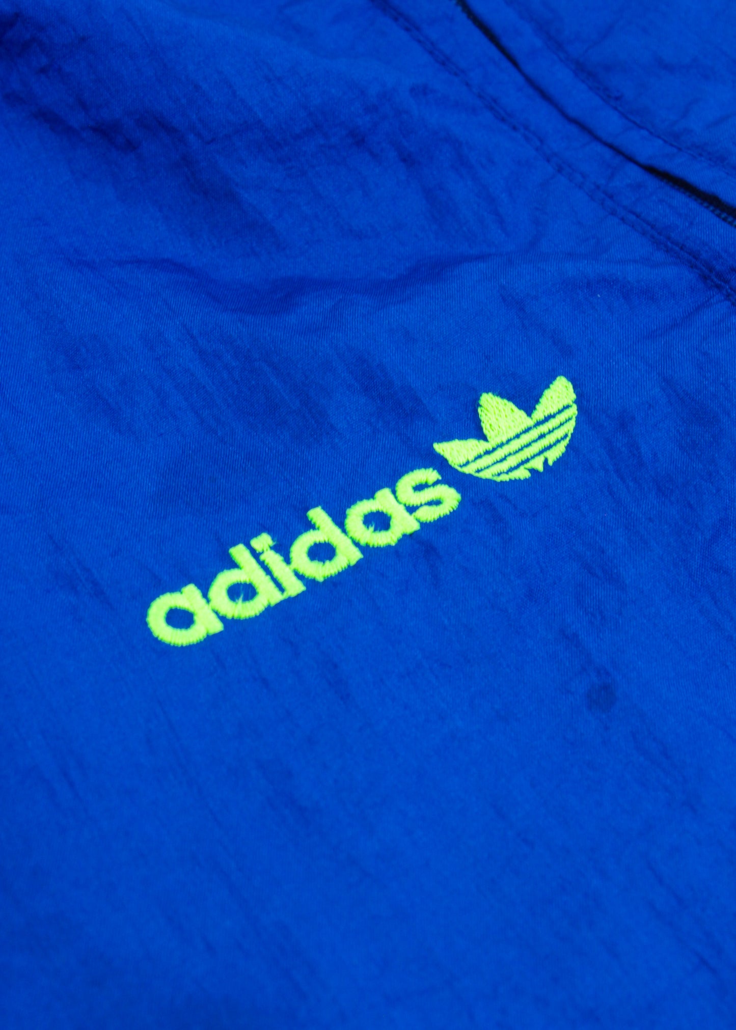 Adidas wind pants in neon blue