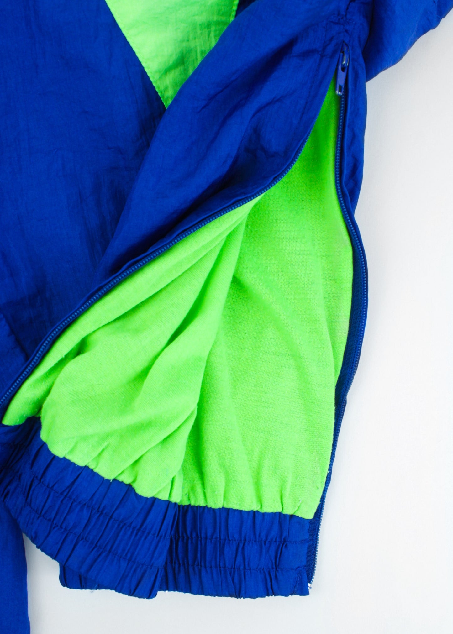 Adidas wind pants in neon blue