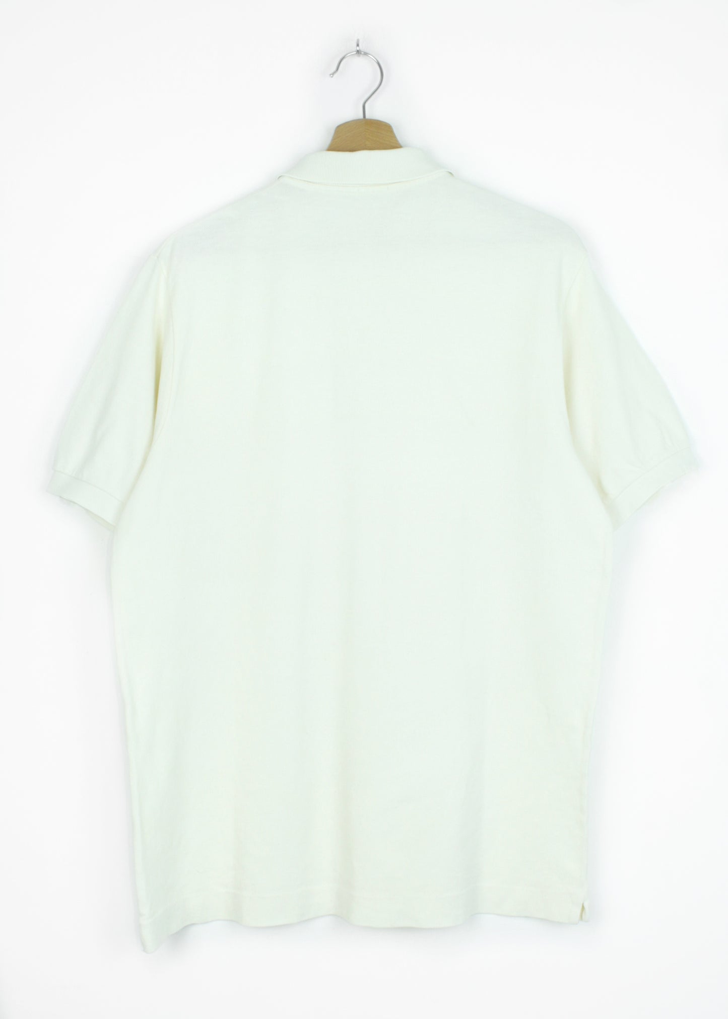 Benetton plain polo t-shirt in cream