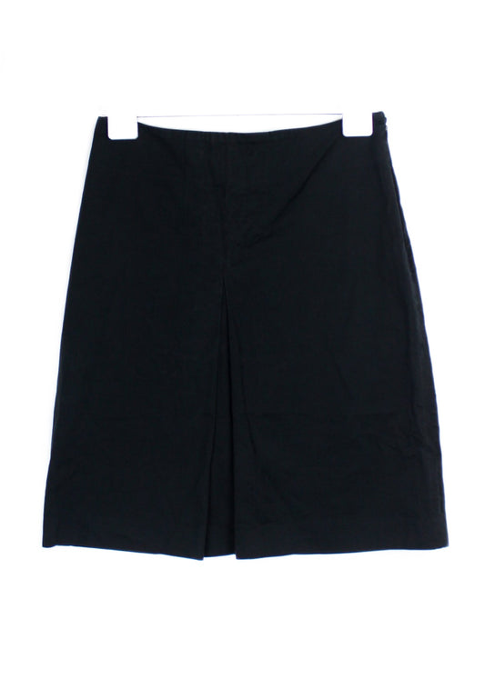 Vintage Mid Waist A-line Skirt in black