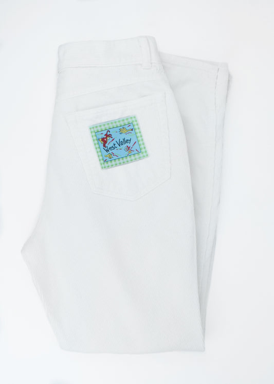 Vintage corduroy pants in white