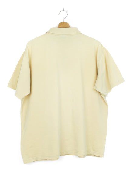 Vintage plain polo t-shirt in ligth yellow