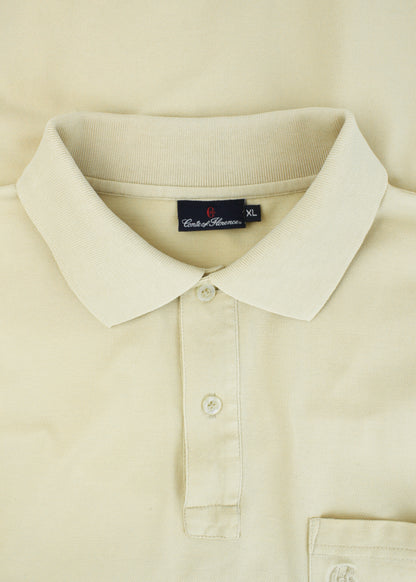 Vintage plain polo t-shirt in ligth yellow