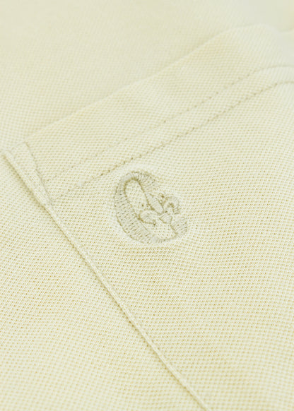 Vintage plain polo t-shirt in ligth yellow