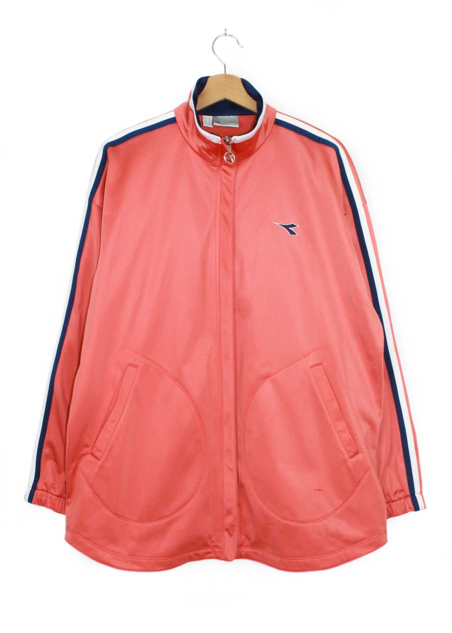 Meruňková vintage lehká bunda - track jacket Diadora