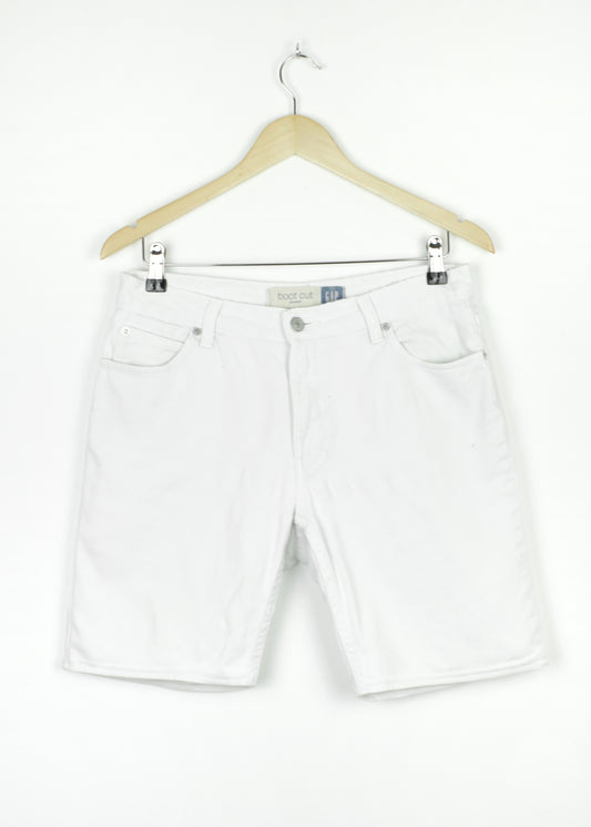 Gap boot cut denim shorts in white