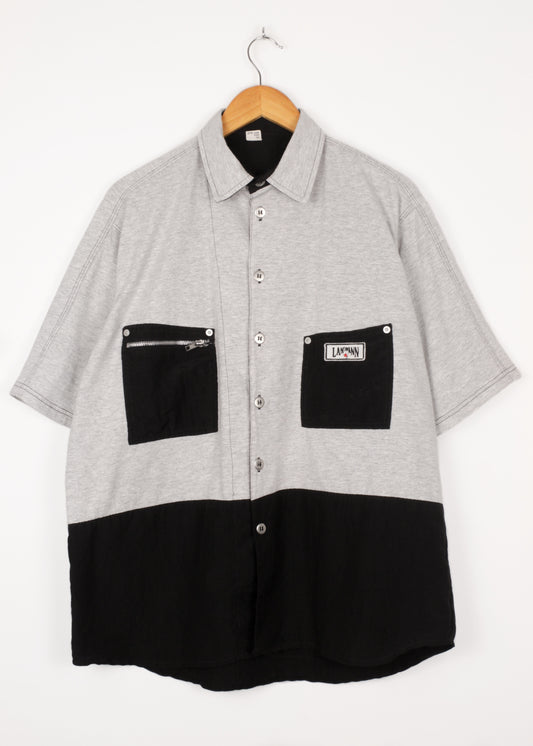 Short sleeve shirt in grey and black