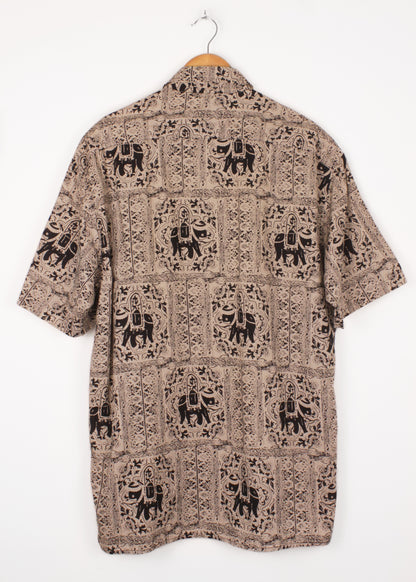 Vintage printed short sleeves shirt