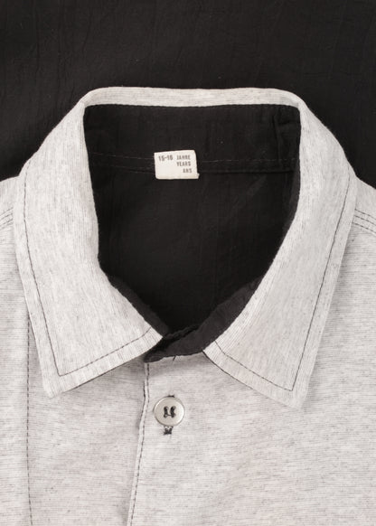 Short sleeve shirt in grey and black