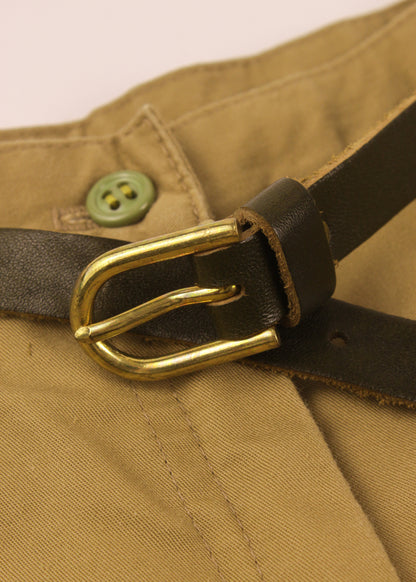 Midi skirt in olive with belt