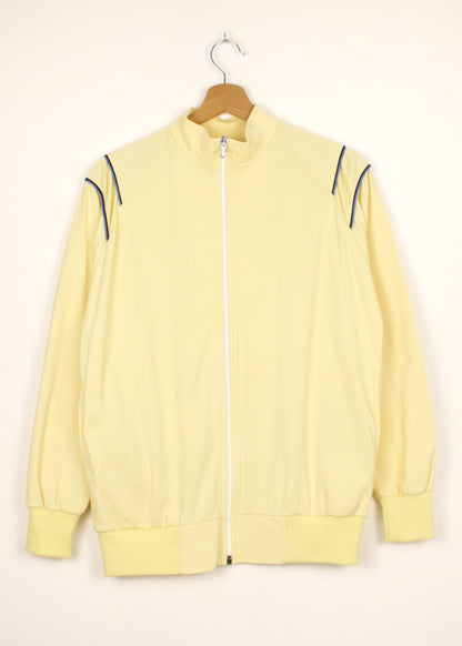 Vintage light yellow track jacket (with pockets)