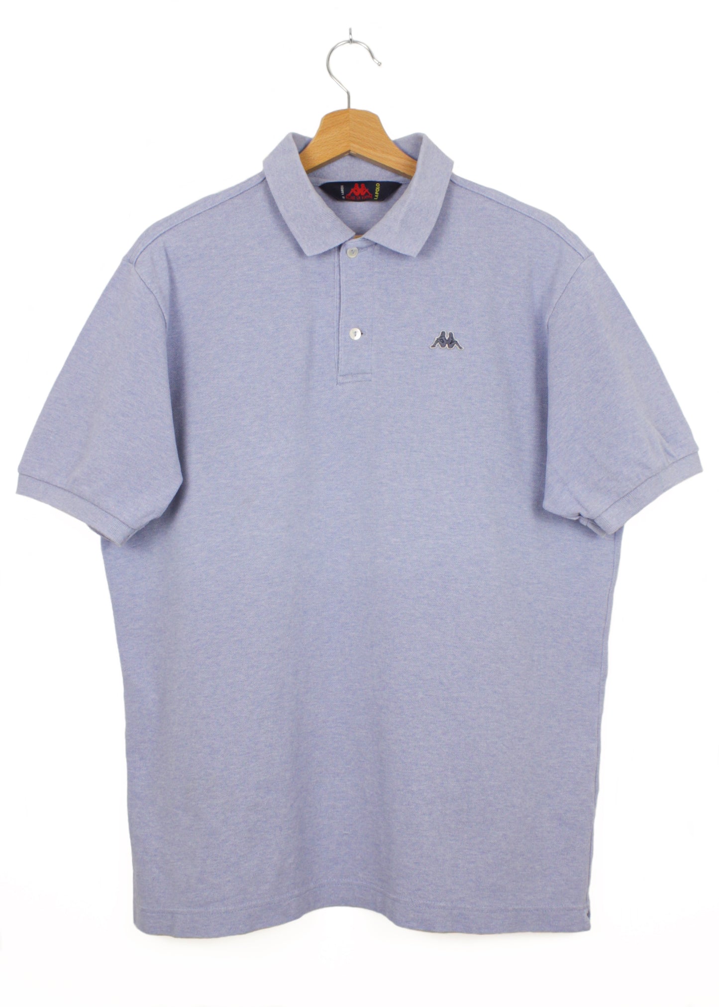 Kappa plain polo t-shirt in sky blue