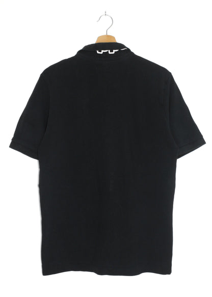 Kappa plain polo t-shirt in black