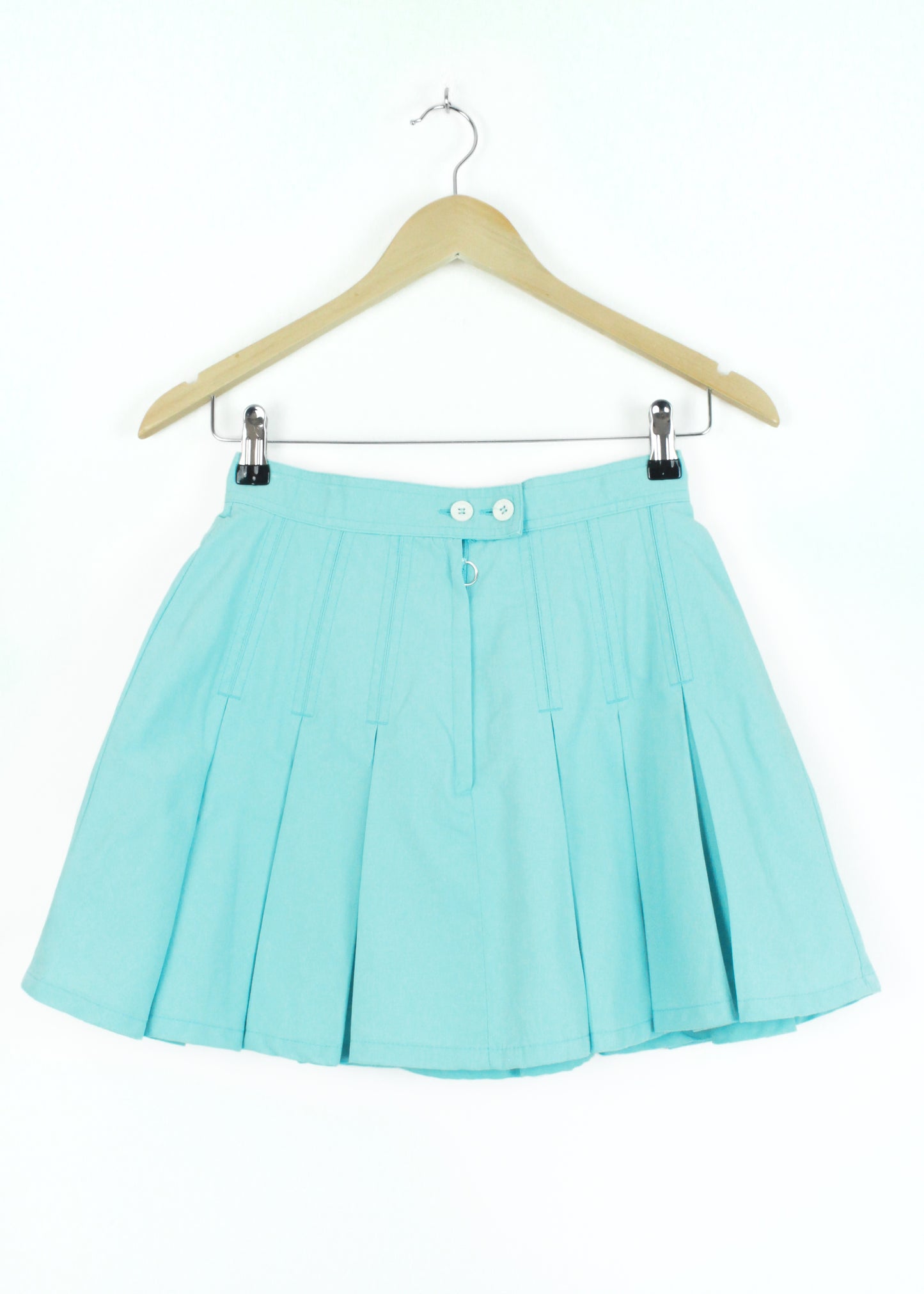 Vintage Ellesse box pleats skirt in light blue