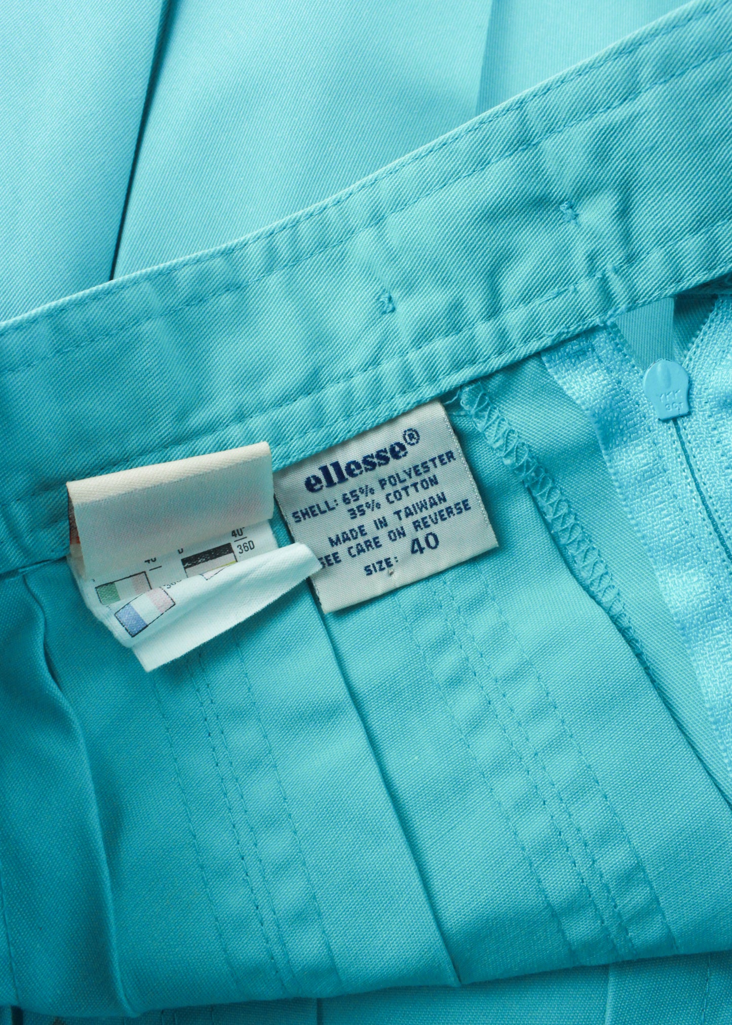 Vintage Ellesse box pleats skirt in light blue