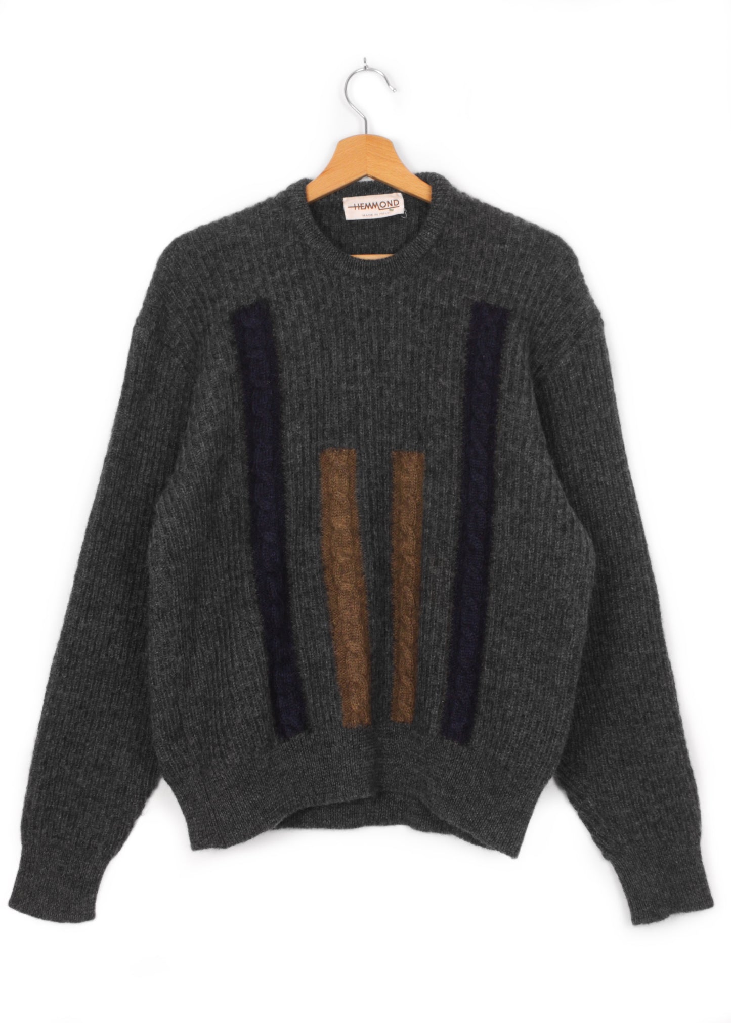 Vintage woolen sweater in charcoal