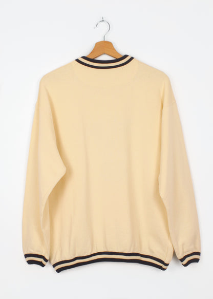 Vintage sweatshirt in yellow with embroidery