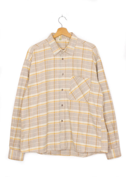 Vintage checked shirt in grey and yellow