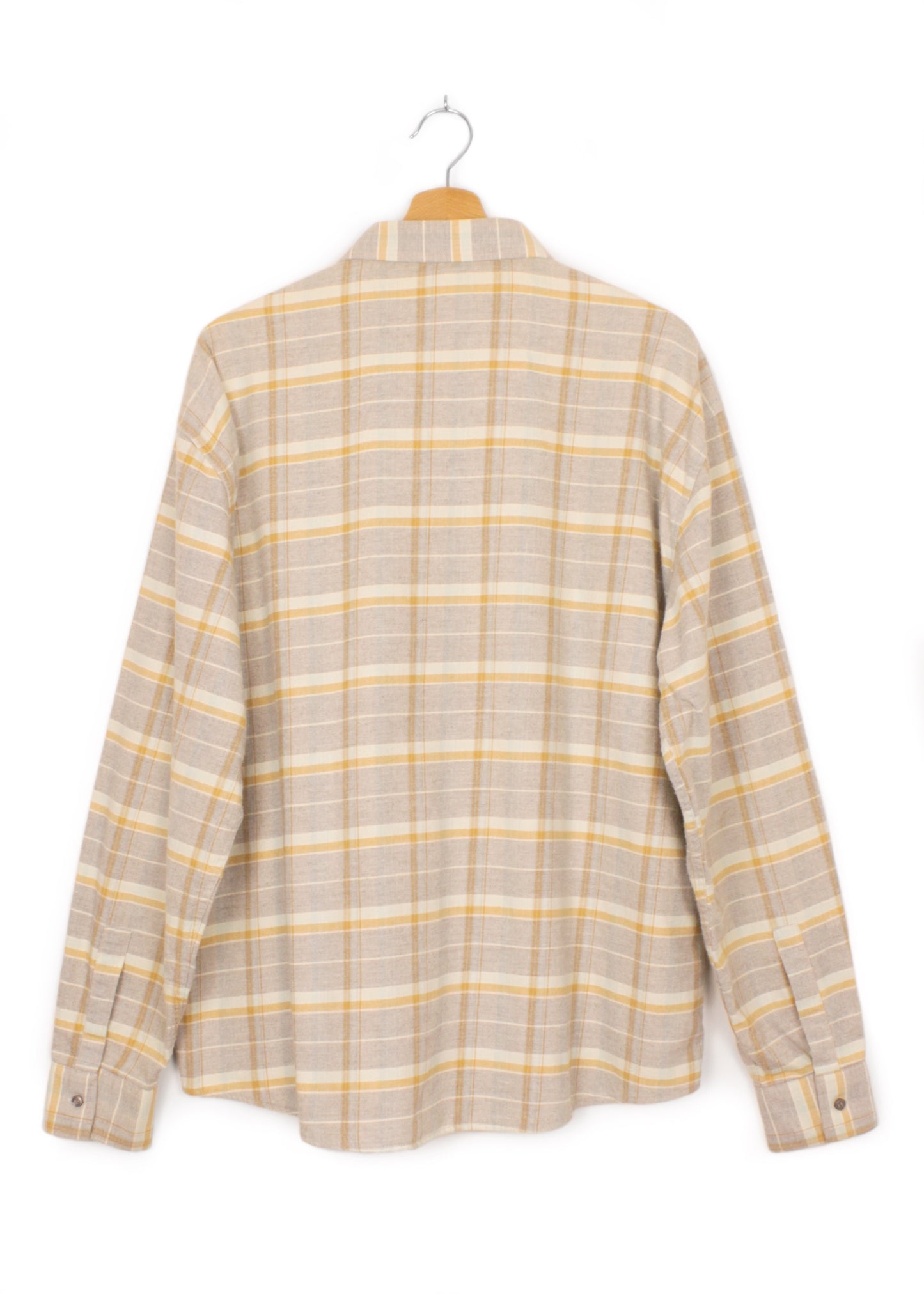 Vintage checked shirt in grey and yellow