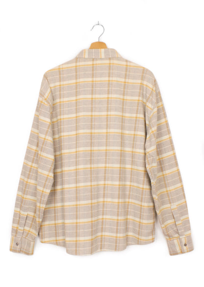 Vintage checked shirt in grey and yellow