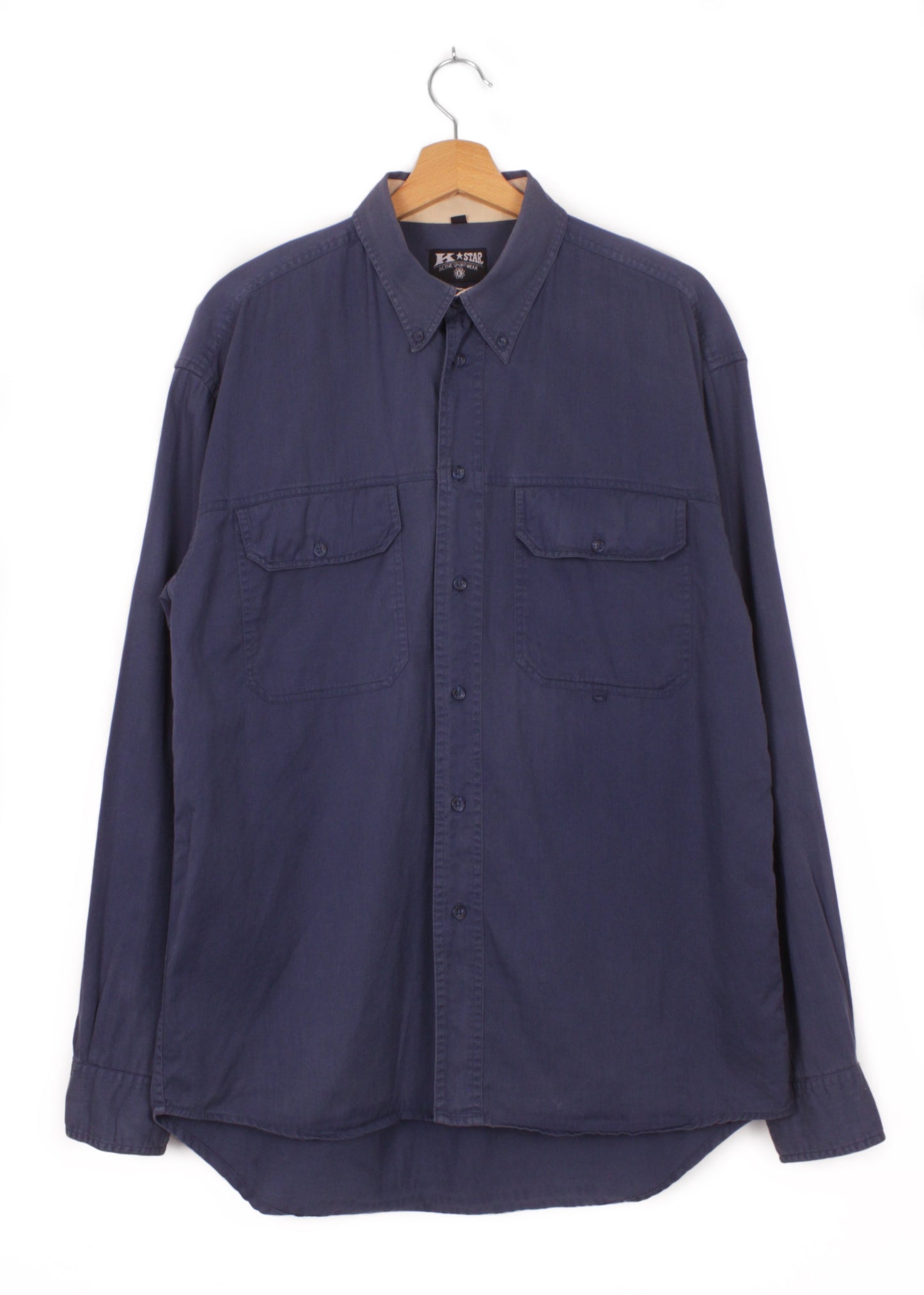 Vintage plain shirt in blue