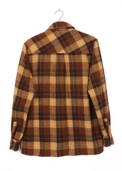 Vintage checked shirt in brown