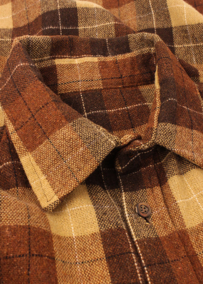 Vintage checked shirt in brown