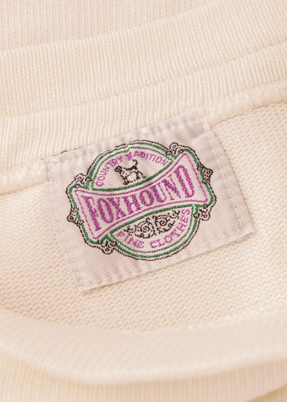 Vintage white sweatshirt with embroidery