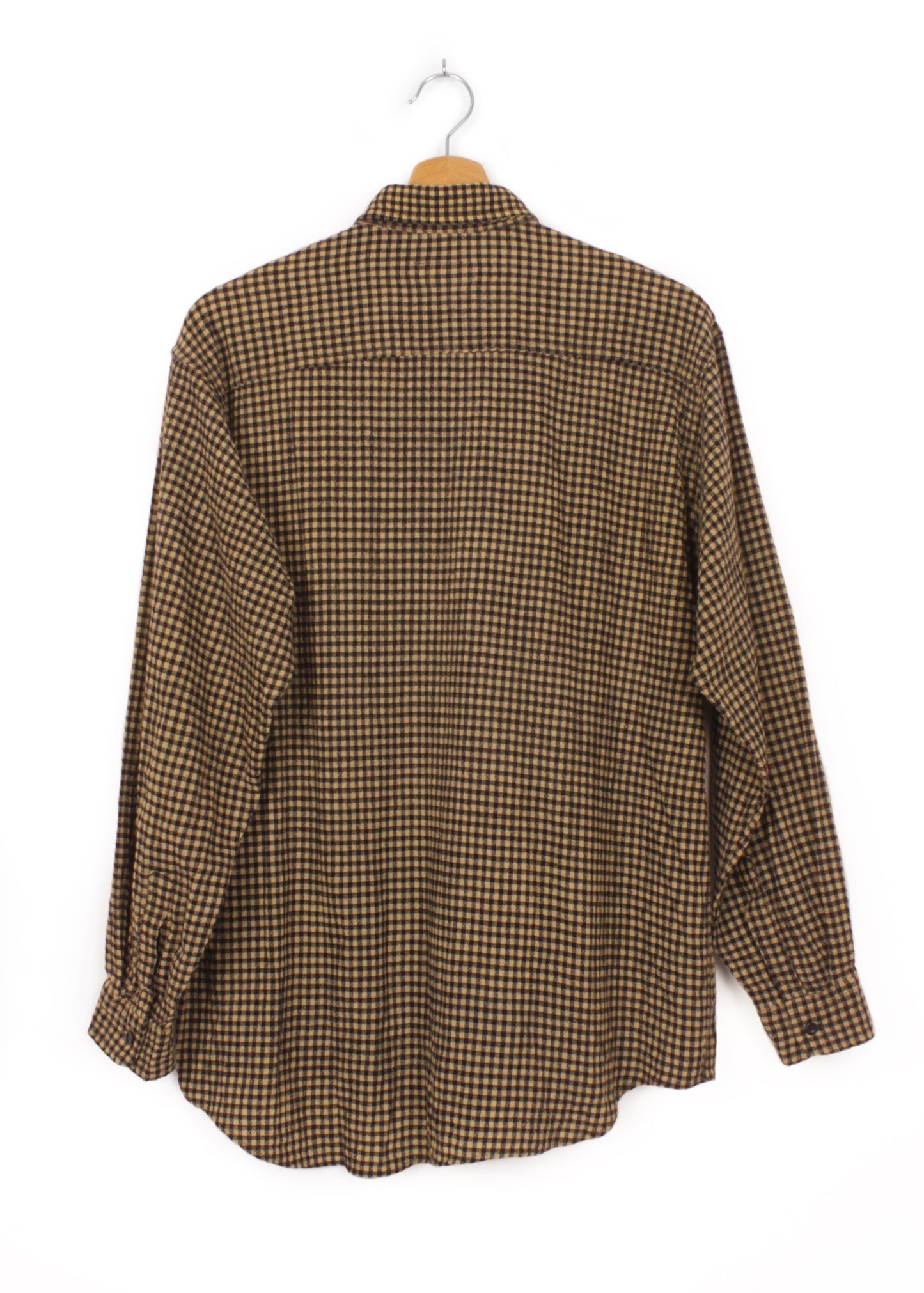 Vintage checked shirt in black and yellow