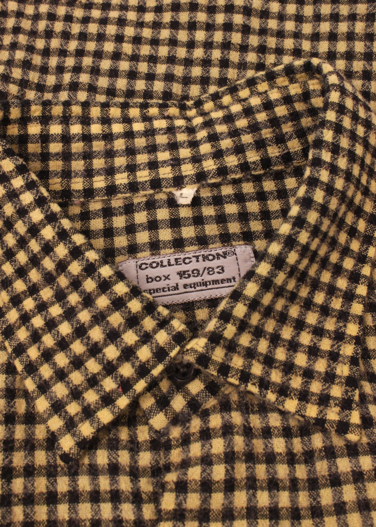 Vintage checked shirt in black and yellow