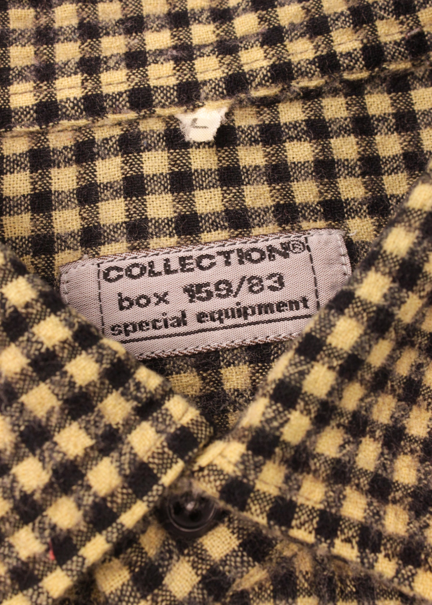 Vintage checked shirt in black and yellow