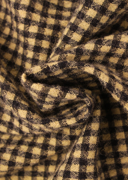 Vintage checked shirt in black and yellow