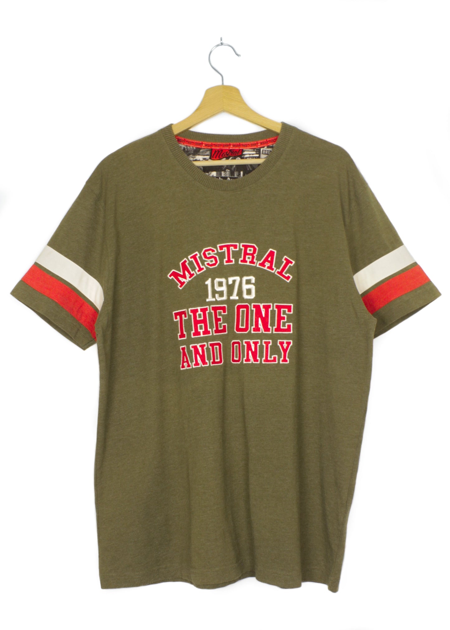 Mistral tee in khaki with embroidery