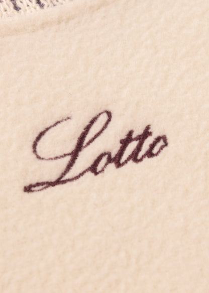 Vintage Lotto fleece in cream and eggplant