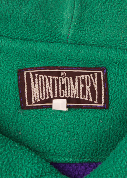 Vintage fleece in purple and green