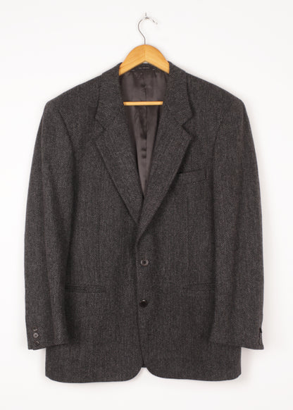 Woolen jacket in charcoal