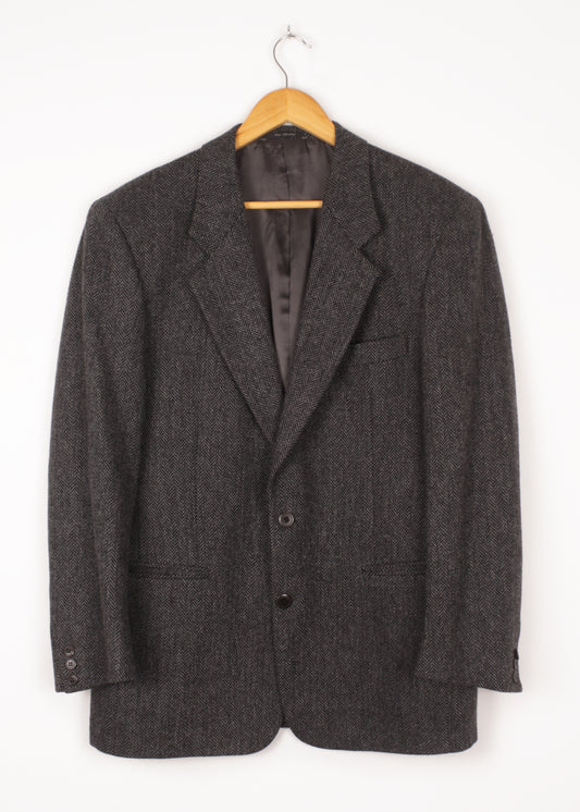 Woolen jacket in charcoal