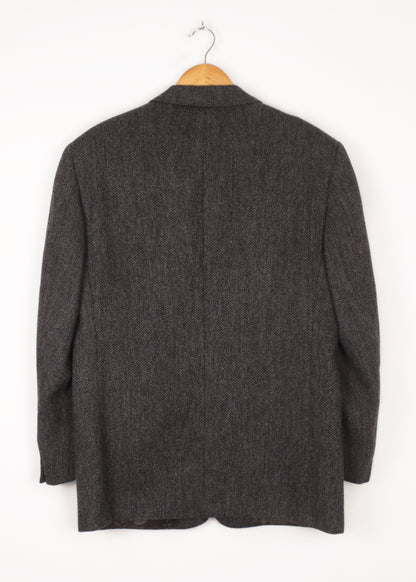 Woolen jacket in charcoal