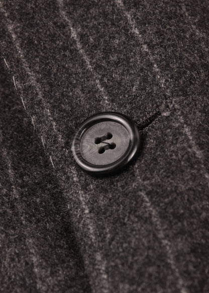 Striped woolen jacket in grey