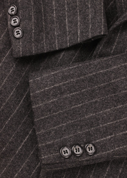Striped woolen jacket in grey