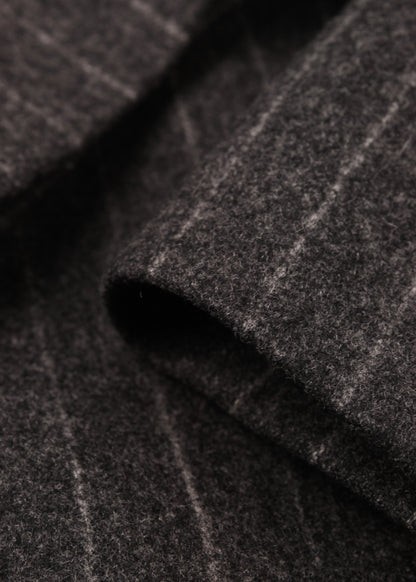 Striped woolen jacket in grey