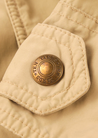 Vintage woolen puffer jacket in beige