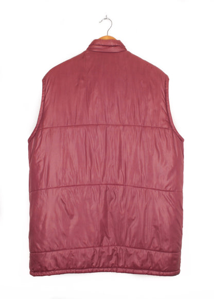 Puffer vest in burgundy