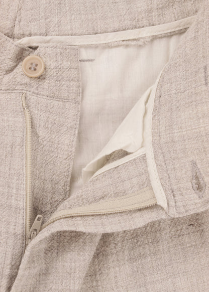 Woolen trousers in beige