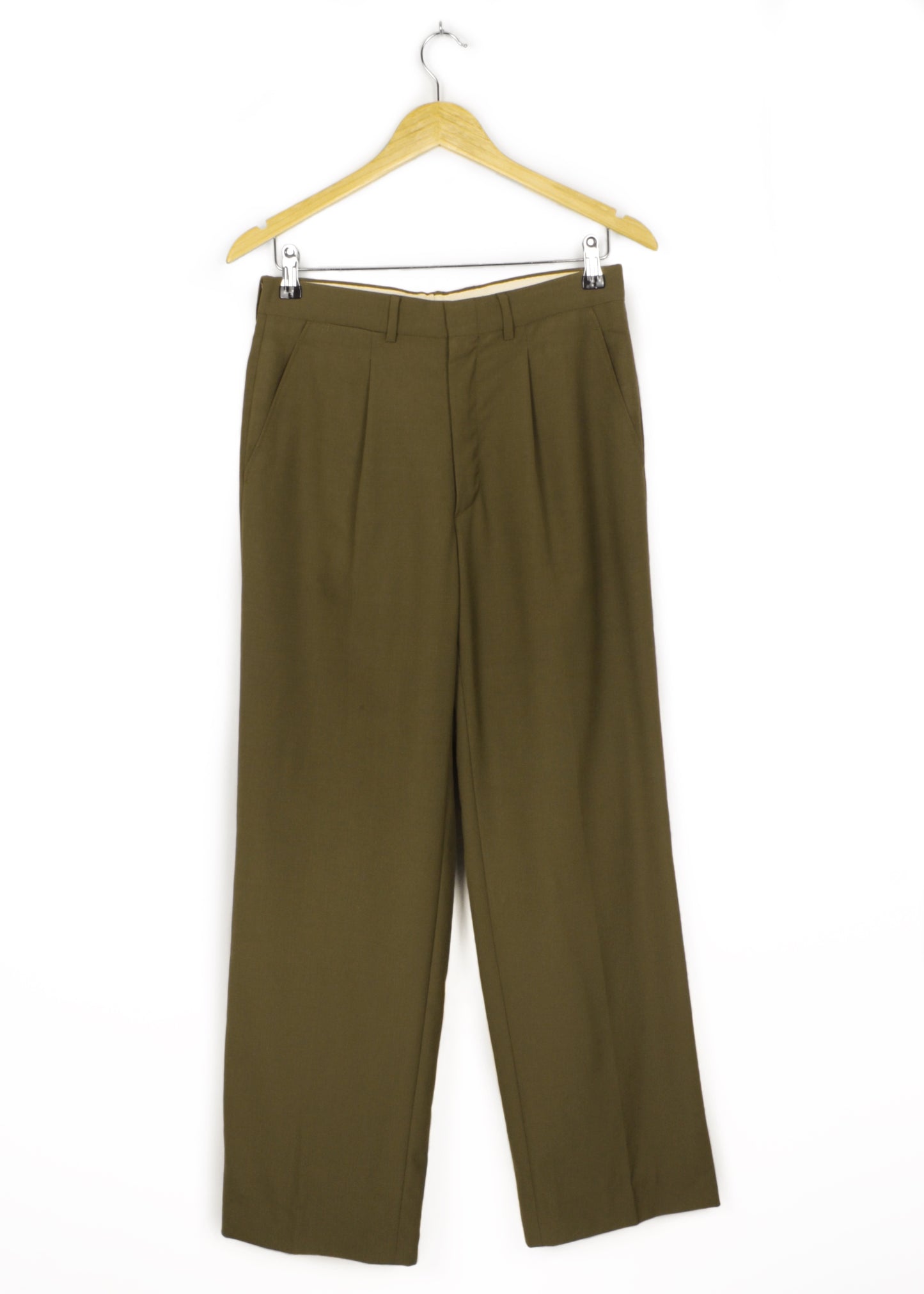 Vintage woolen pants in khaki