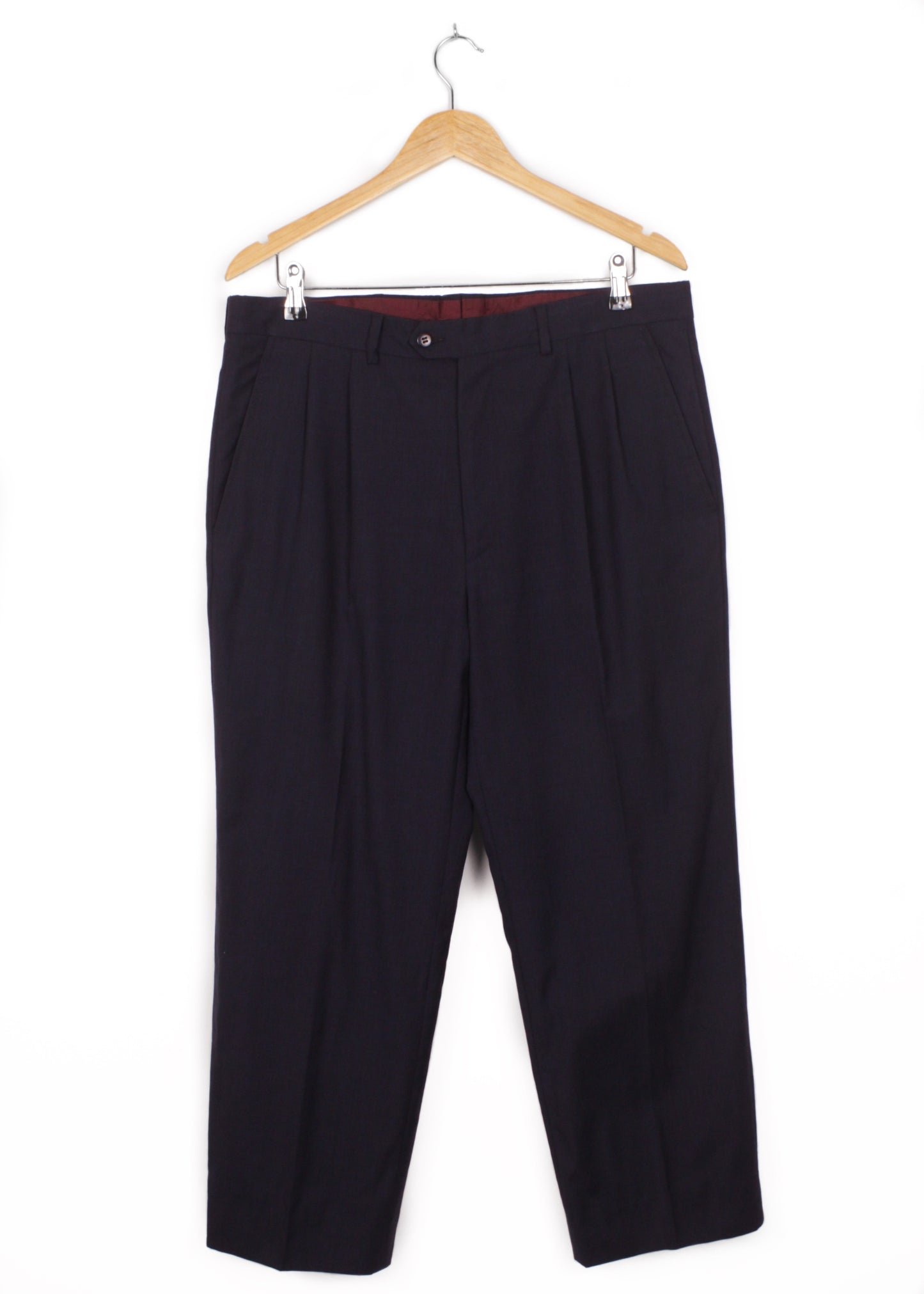 Woolen pants in dark blue