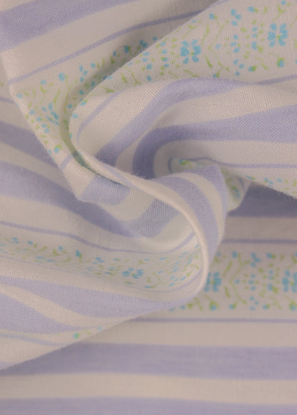 Vintage printed shirt in lilac and salad green