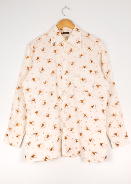 Vintage printed shirt in white