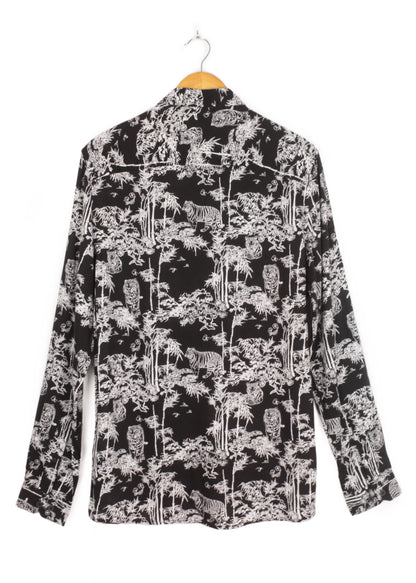 Vintage printed shirt in black