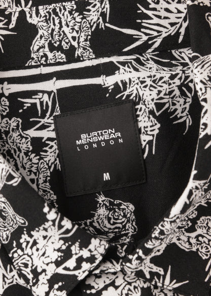 Vintage printed shirt in black